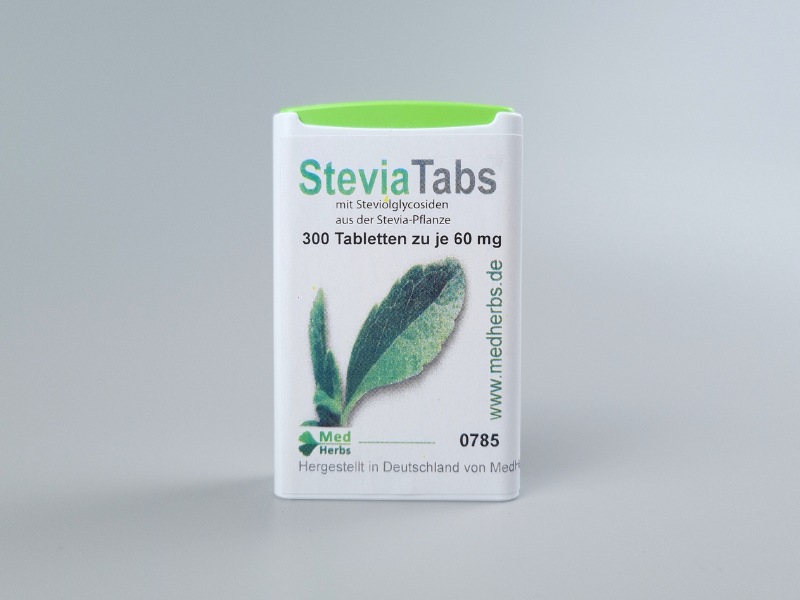 Stevia Tabs im Spender - 300 Stck - (18g) - Tafelsüße mit Steviolglykosiden
