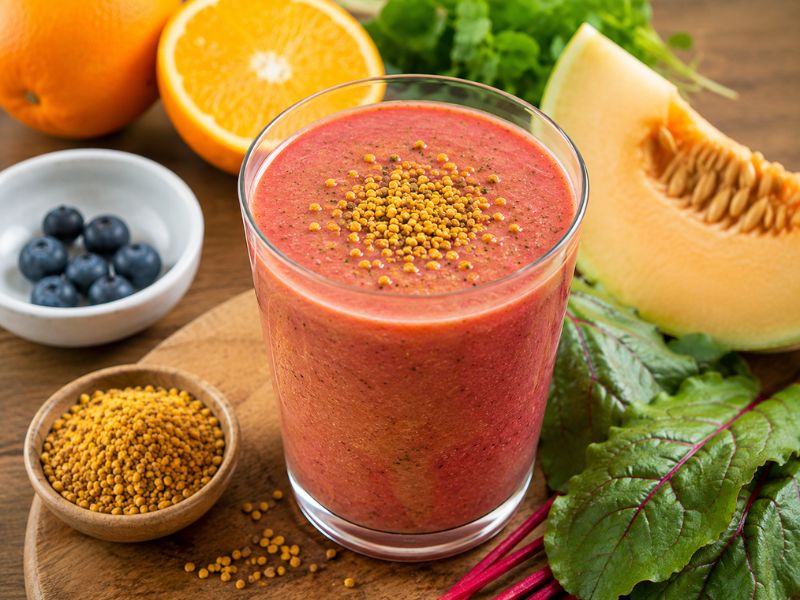 Blütenpollen in Smoothie