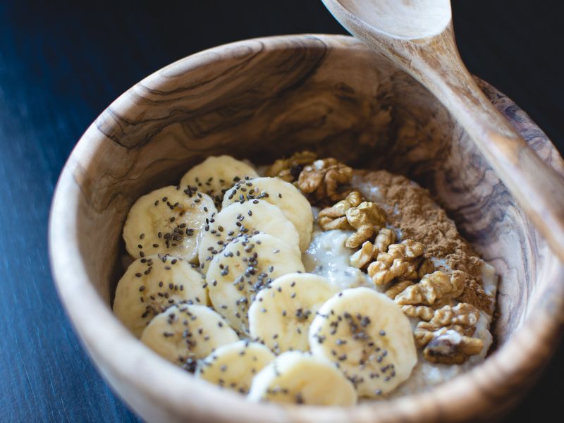 Walnusskerne-Bananen-Müsli