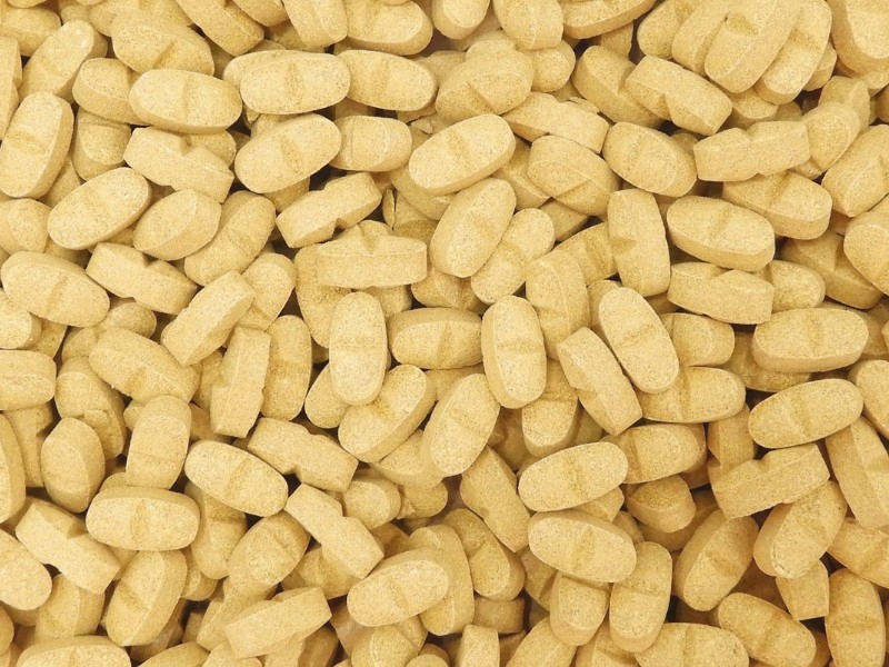 Multivitamintabletten von oben