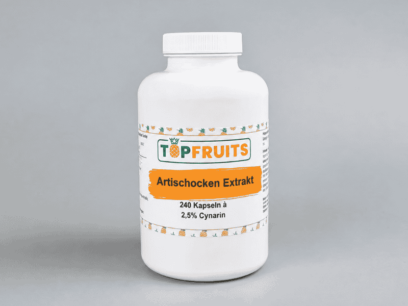 Artischocken Kapseln - 500 mg pro Kapsel, 2,5% Cynarin, vegan, pro Dose 240 Kapseln