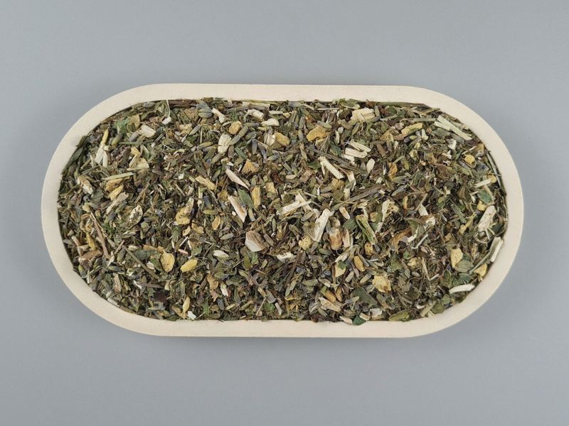 Salix Relax Kopfschmerztee - Schale von oben