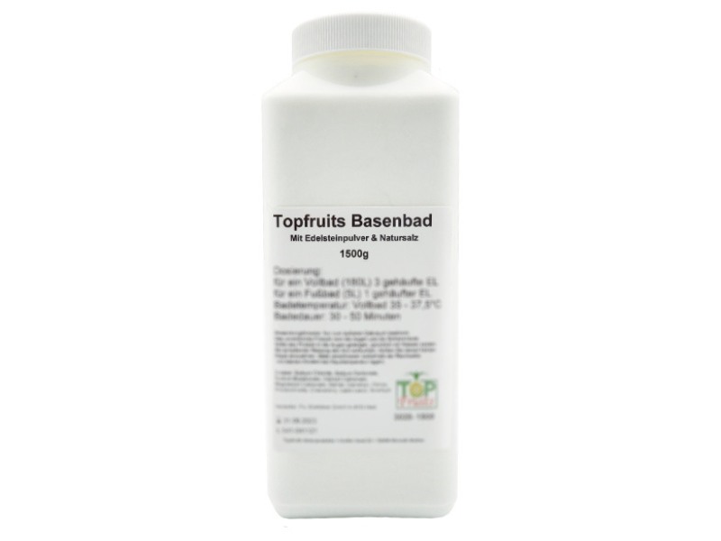 Basenbad, basisches Badesalz mit Edelsteinpulver und Natursalzen