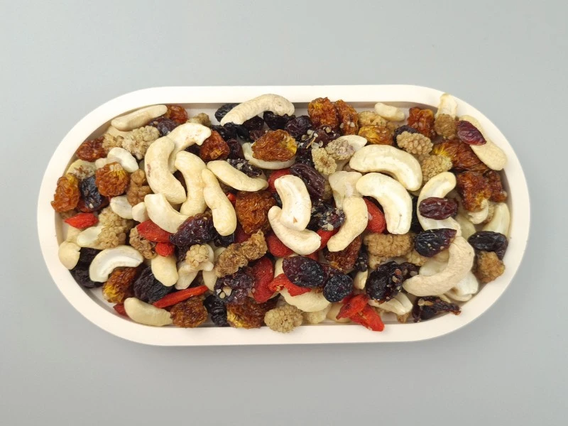 Cashew Fruchmix in einer Schale von oben