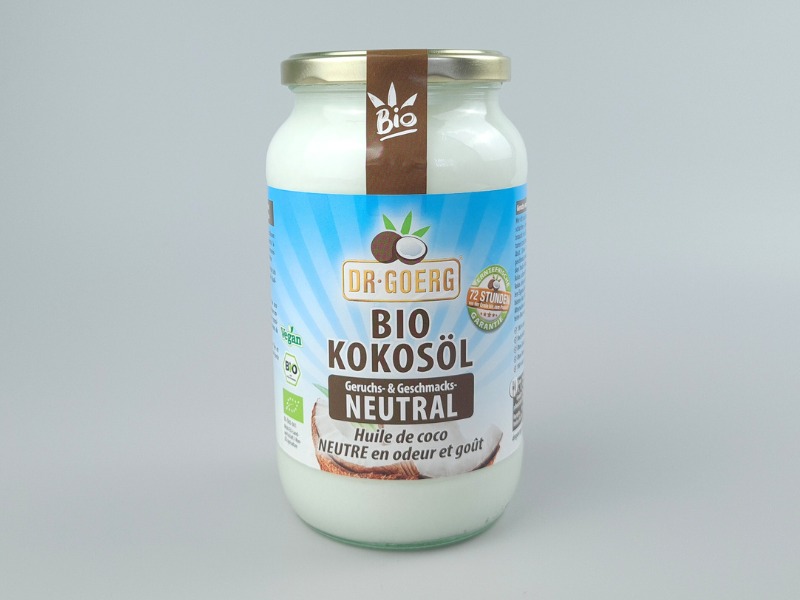 Bio-Kokosöl-Neutral von Dr. Goerg  1000ml Glas - biokbA (Kokosöl - hitzestabil und geschmacksn