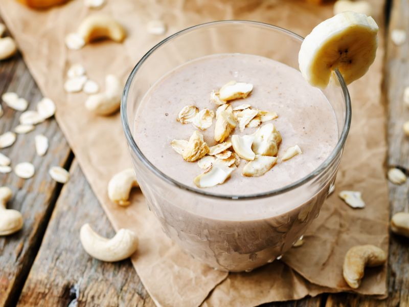 Cashewkerne Rohkost Bananen-Smoothie