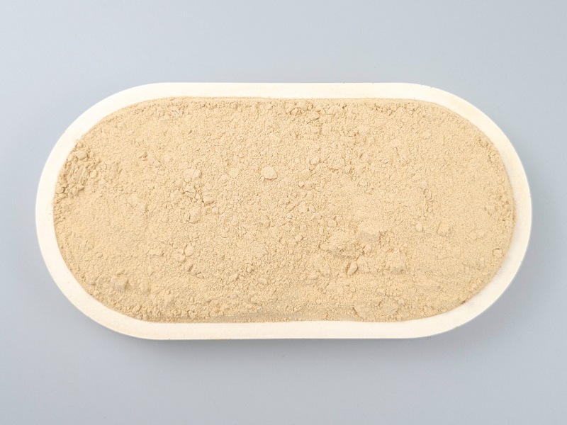 Bio Maca Pulver in einer Schale von oben