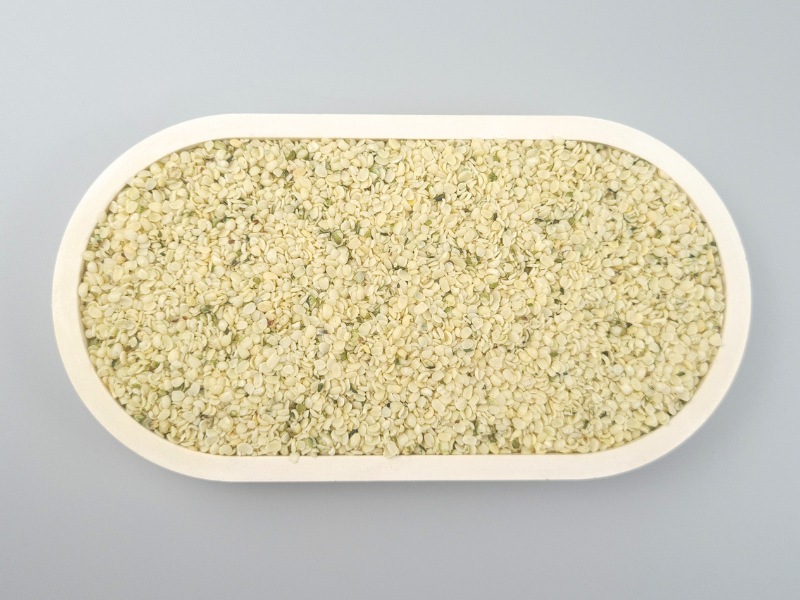 Bio Hanfsamen Hanfnüsse in der Schale von oben