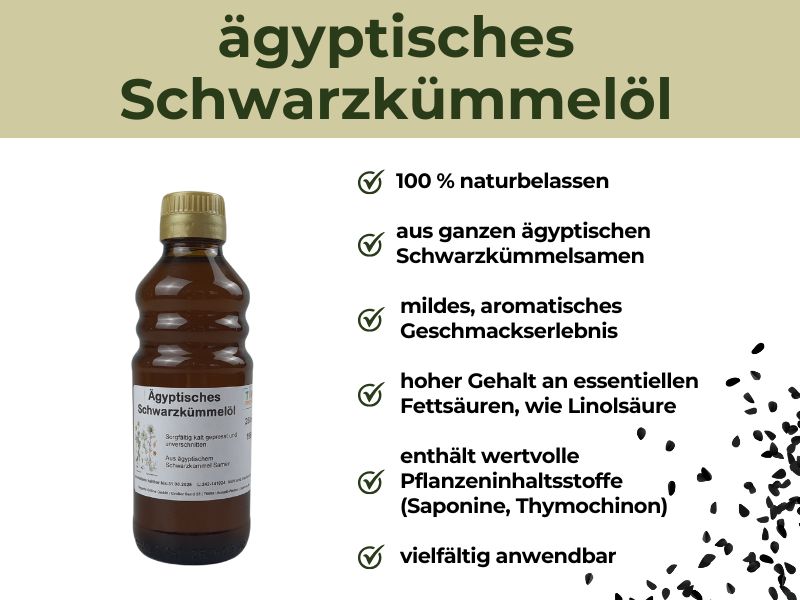 ägyptisches Schwarzkümmelöl - Informationen & Inhalt