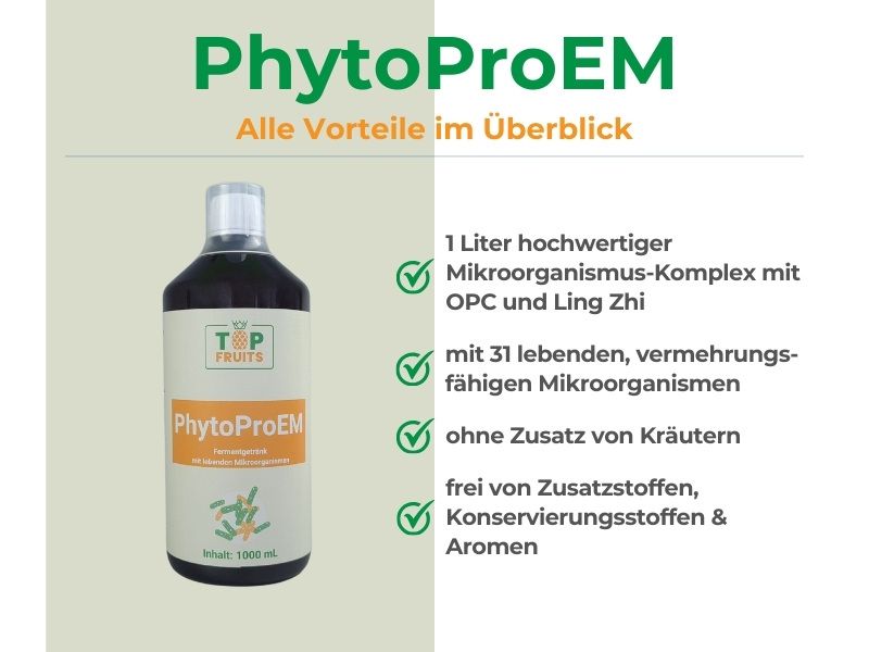 PhytoProEM Mikroorganismus-Komplex Vorteile