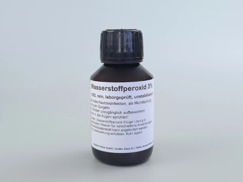 Wasserstoffperoxid in Glasflasche