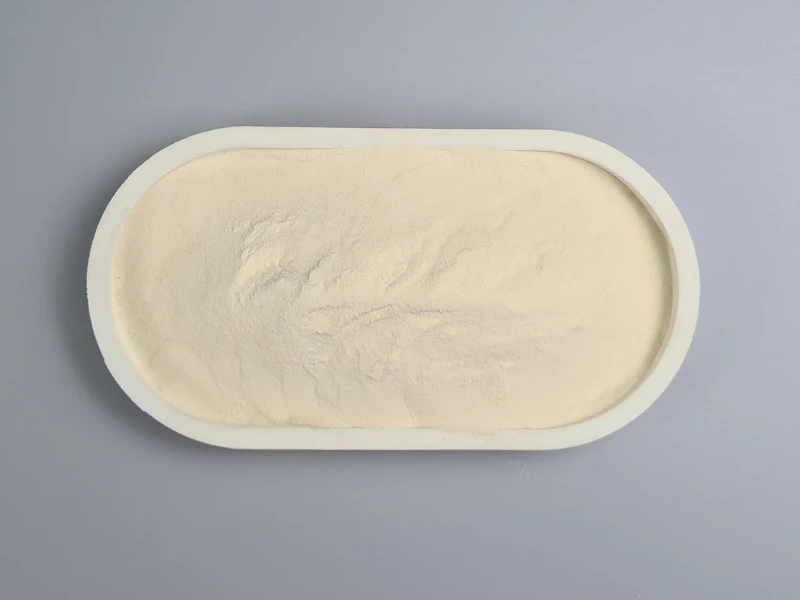 Apfelessig Pulver Bio in der Schale von oben
