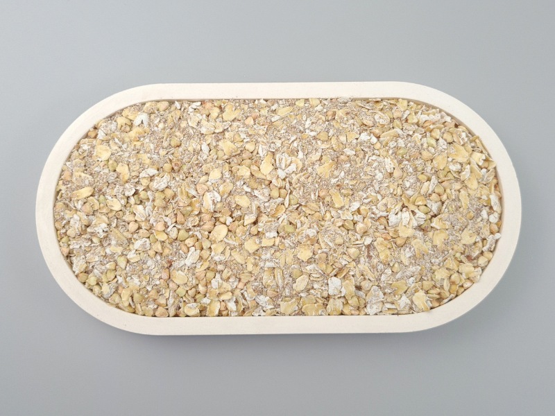 Keimkorn Basis Müsli Bio in der Schale von oben
