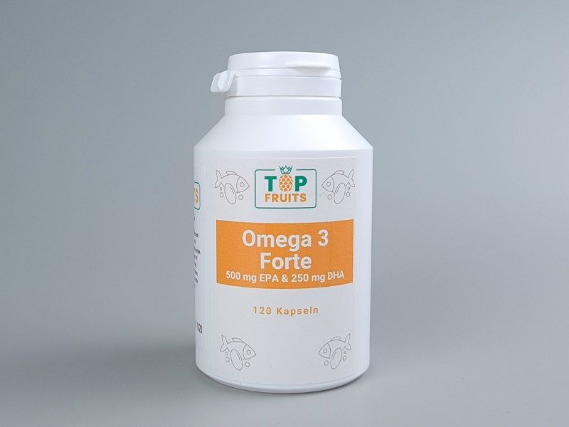 Omega 3 Fischöl Kapseln, Triglyceride Form, 120 Stk. a 1000 mg mit 500mg EPA und 250mg DHA