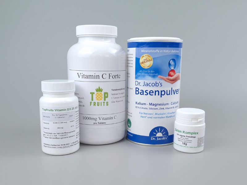 Bundle - Immun Basis mit Vitamin C, Vitamin D3+K2, Selen und Basenpulver