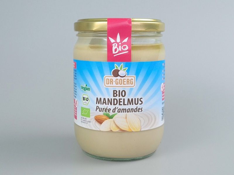 Mandelmus von Dr. Goerg, bio, Rohkost, vegan - 500 g Glas - aus weißen süßen Bio Mandeln