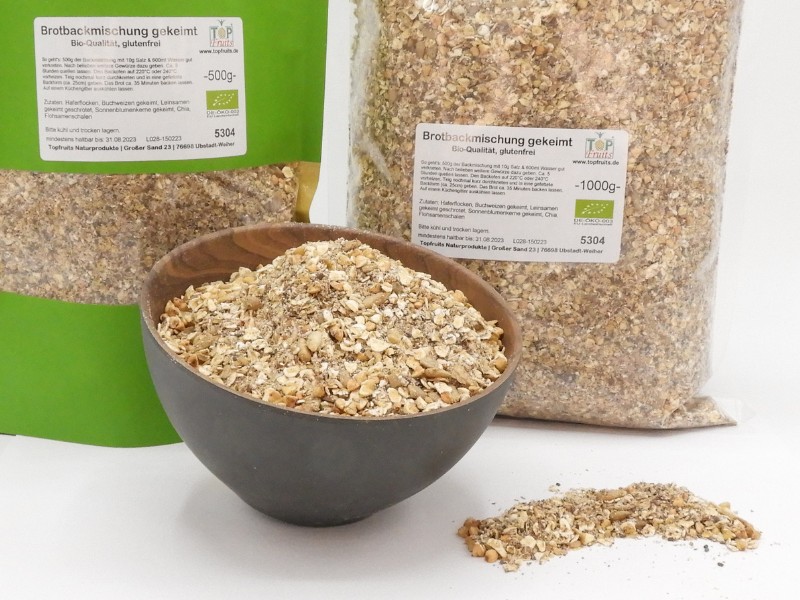 Bio Brotbackmischung mit Keim-Saaten