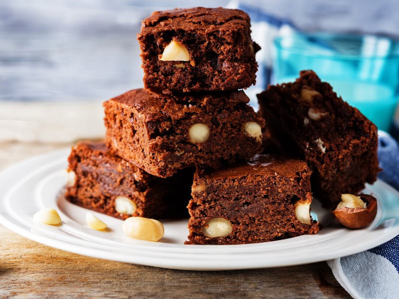 Brownie mit Macadamia Nüssen