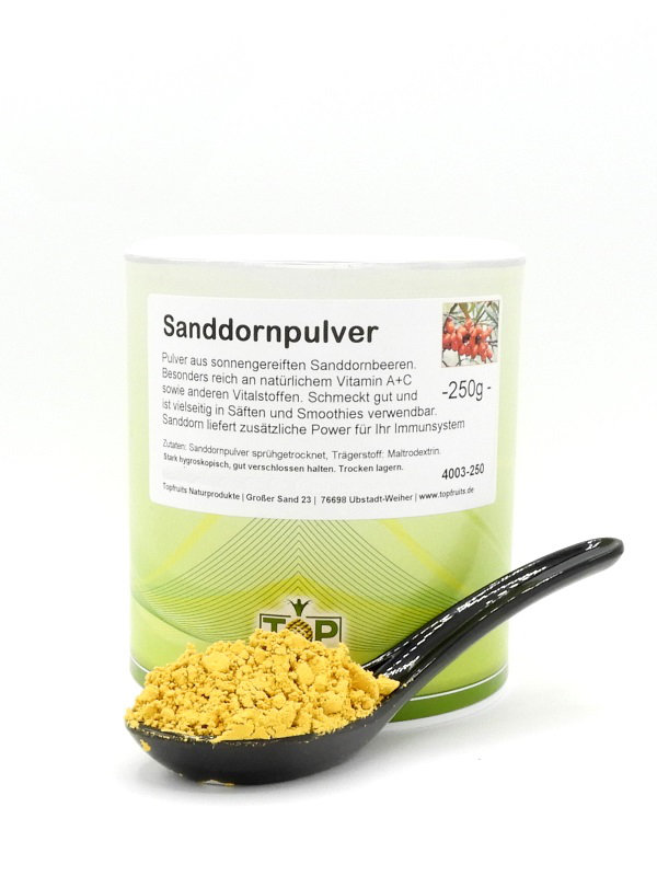 Sanddornpulver, natur, sprühgetrocknet, 250 g