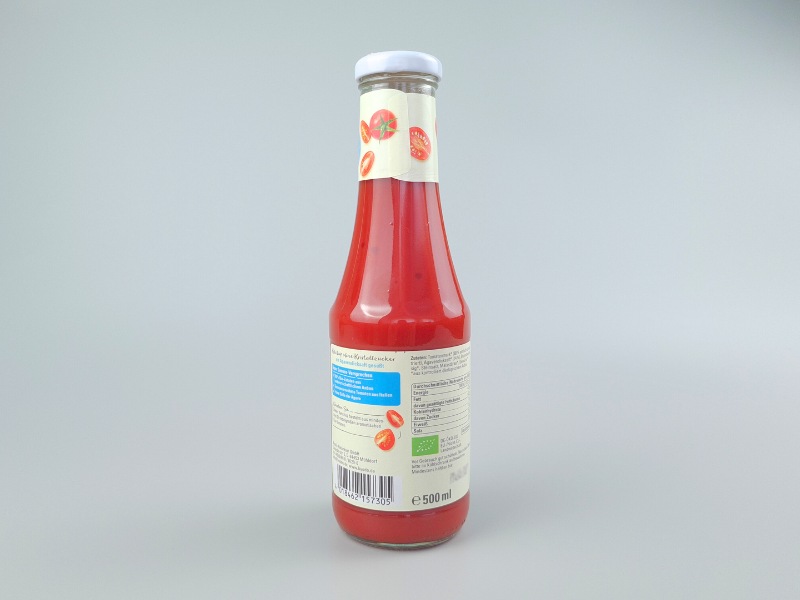 Tomatenketchup, bio kbA, Flasche hinten