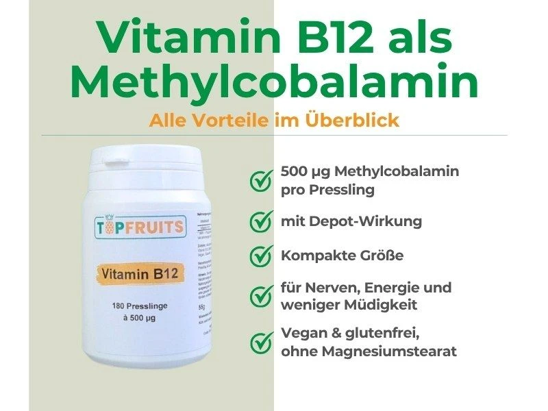 Vitamin B12 Methylcobalamin - Vorteile auf einen Blick