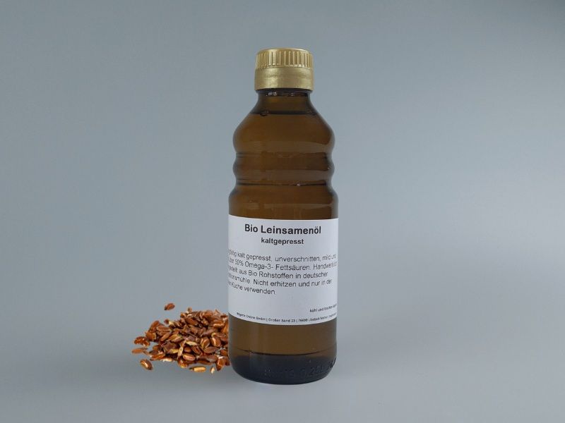 Bio-Leinöl kaltgepresst, Leinsamenöl, Bio kbA, mild im Geschmack
