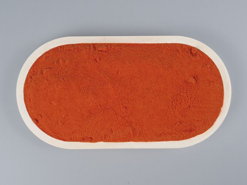 Tomatenpulver in der Schale von oben