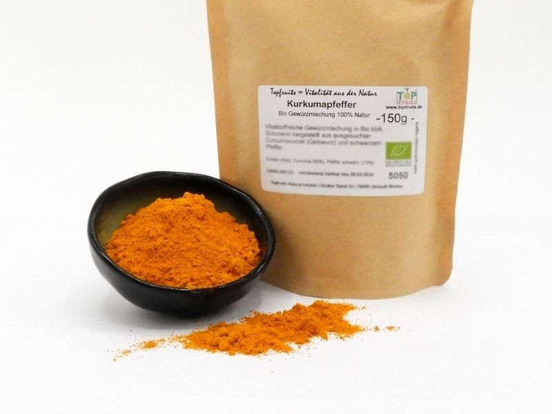 Kurkumapfeffer, Curcuma longa - Gewürzmischung - bio kbA