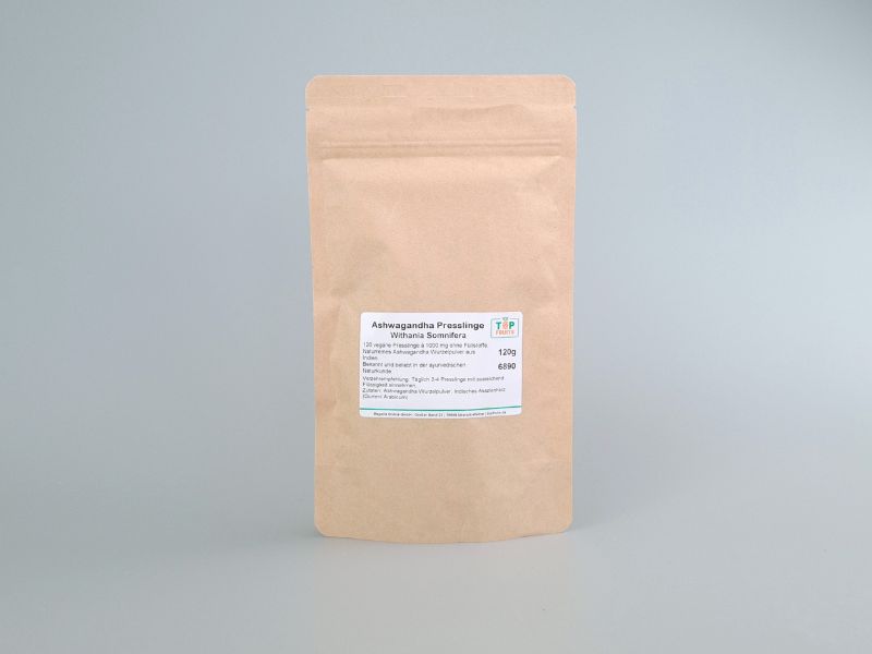 Ashwagandha, 120 Presslinge à 1000 mg, Withania Somnifera, vegan