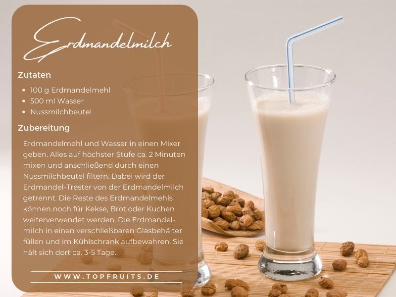 Erdmandelmehl Rezeptvorschlag Erdmandelmilch