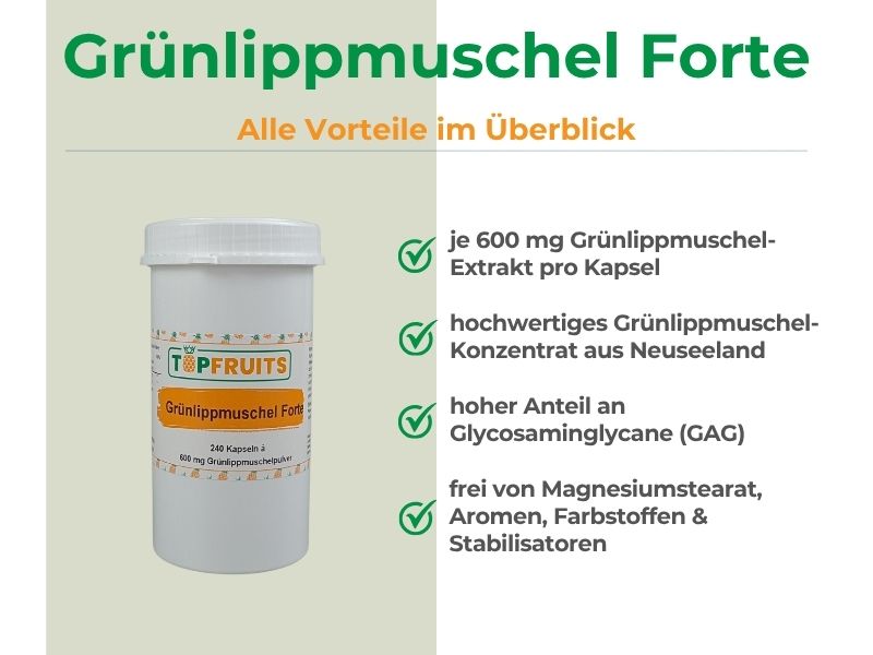 Vorteile der Grünlippmuschel Extrakt Kapseln