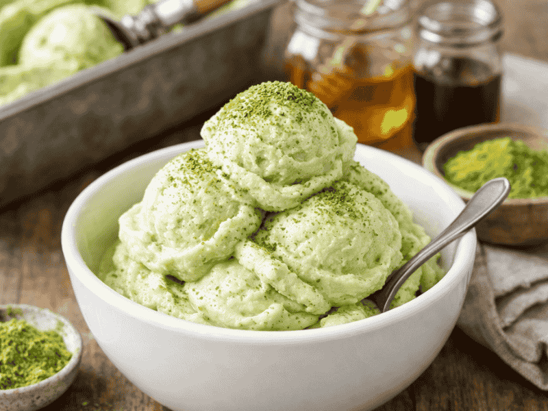Bio Matcha Pulver frozen Joghurt