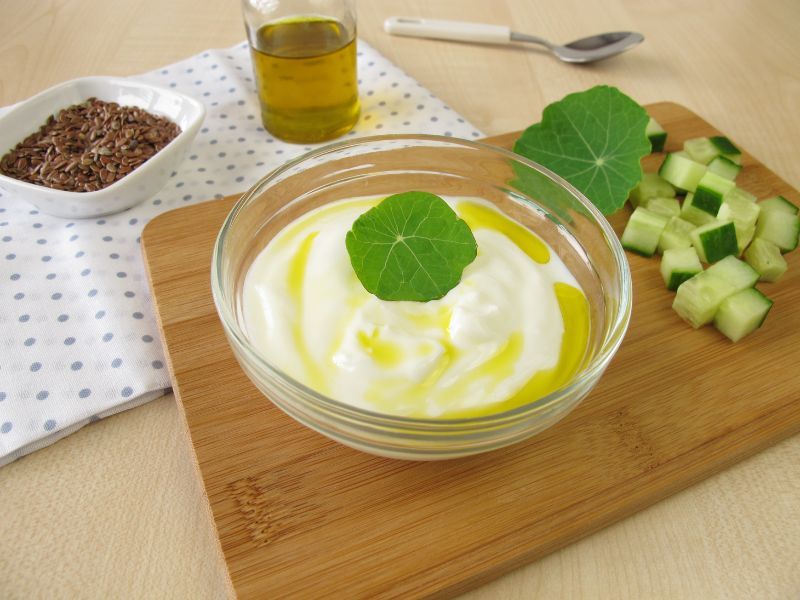 Bio Leinöl mit Joghurt