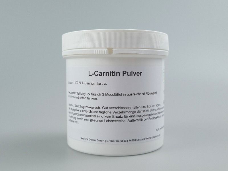 L-Carnitin Pulver, L-Carnitin Tartrat 100%  - 100g Dose -