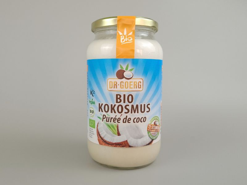 Bio-Kokosmus, natur von Dr. Goerg  -  biokbA - 1000g Glas - 100% Kokosnuss