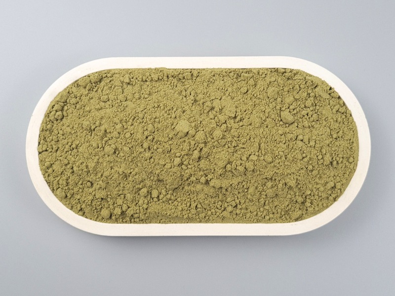 Bio Hanfprotein in einer Schale von oben