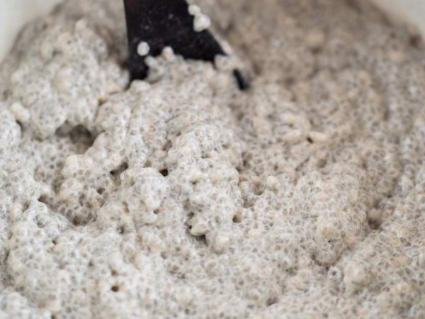Chia Pudding mit karamellisierten Nüssen und Äpfeln