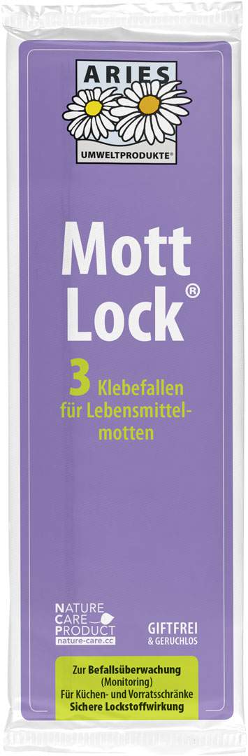 Mottlock 3er Set - Klebefallen für Lebensmittelmotten
