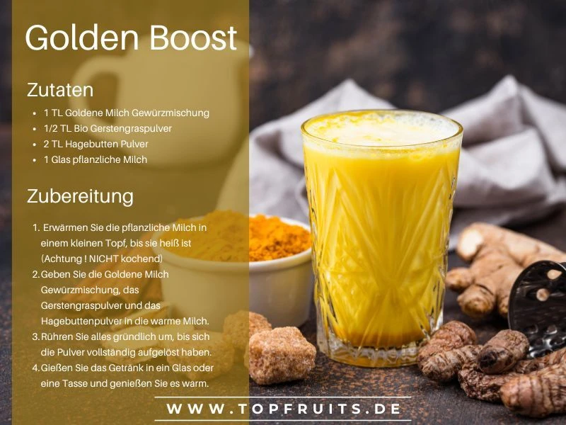 Bio Hagebuttenpulver - Golden Boost Rezept