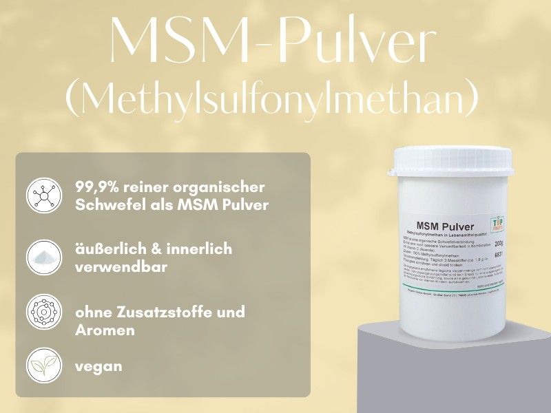 MSM Pulver kaufen Vorteile auf einen Blick