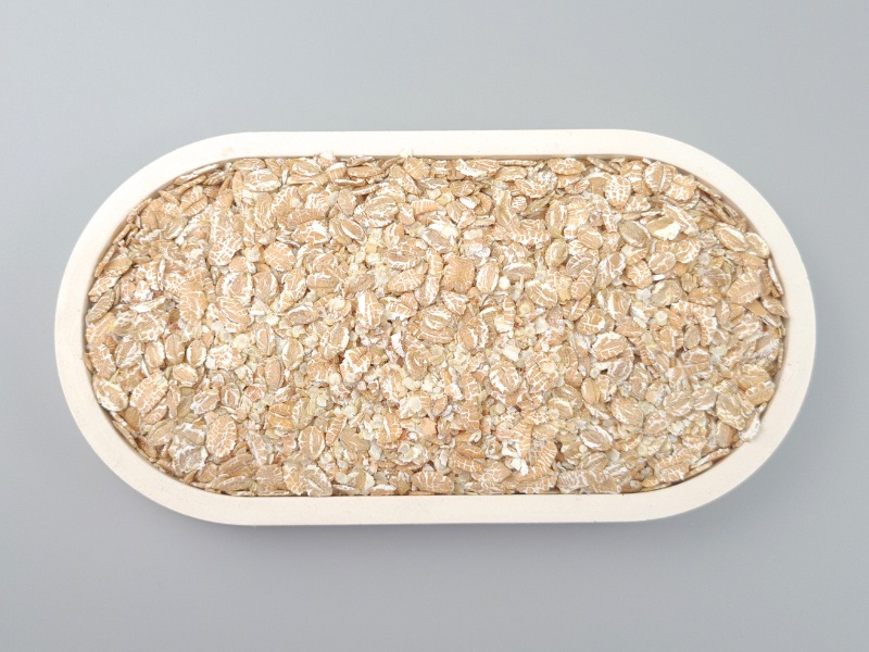 Flockenmischung Basis in Schale von oben