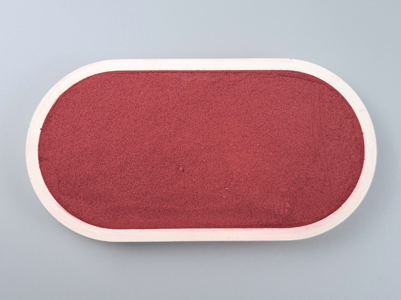 Rote Beete Pulver in Schale von oben