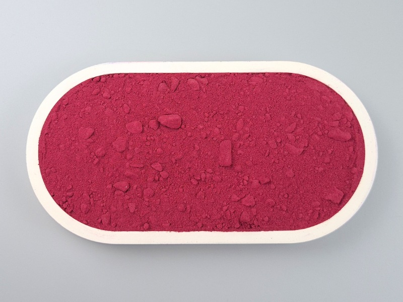 Bio Hibiskuspulver in einer Schale von oben