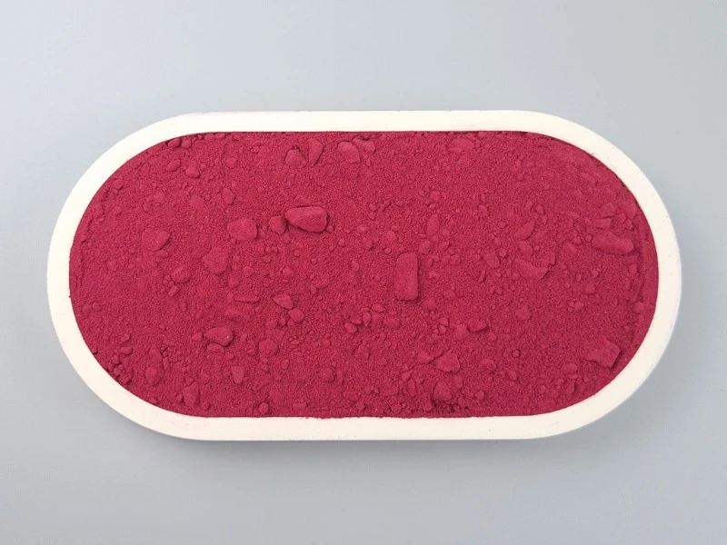 Bio Hibiskuspulver in einer Schale von oben