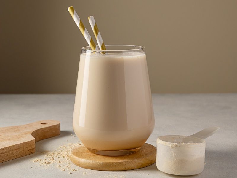 Shake mit Reisproteinpulver