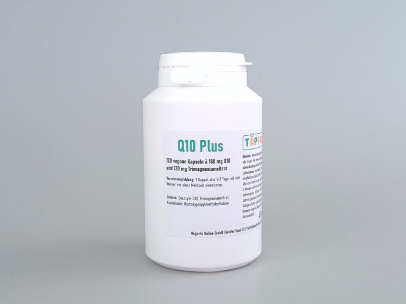 Q10 Plus Kapseln - á 180mg Coenzym Q10 - mit TriMagnesiumcitrat