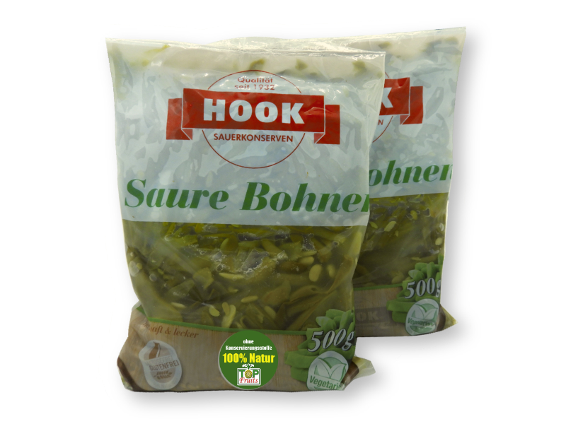 Saure Bohnen, geschnitten, unpasteurisiert  - nur milchsauer fermentiert