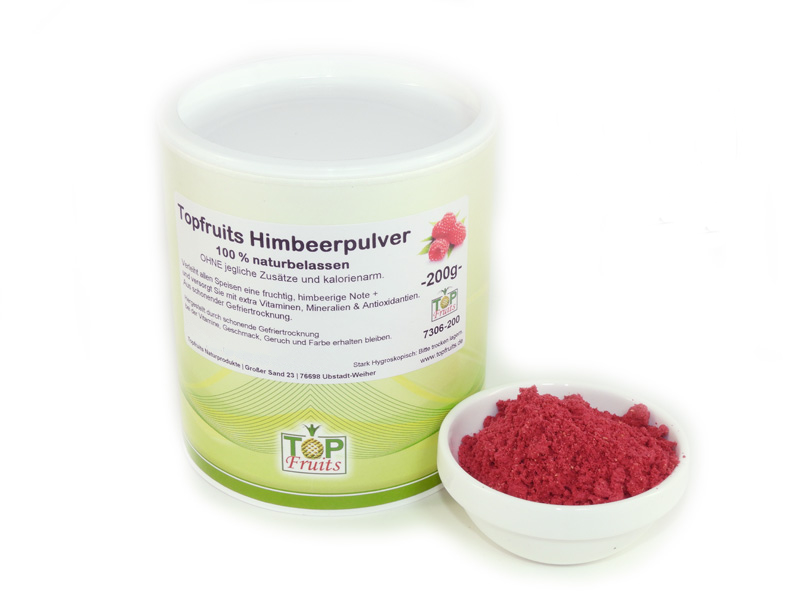 Himbeerpulver, bio kbA, gefriergetrocknet - 200g - ideal für Smoothies und Müsli - 100 % Natur