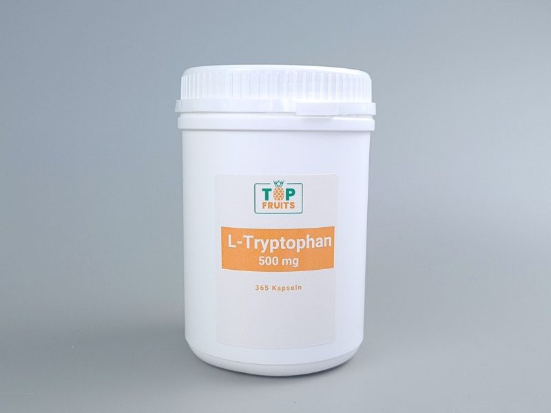 L-Tryptophan / Tryptophan Kapseln - 365 vegane Kapseln à 500 mg reines Tryptophan