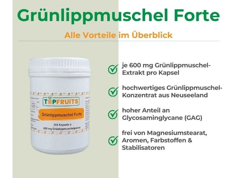 Grünlippmuschel Kapseln Dose Vorteile auf einen Blick